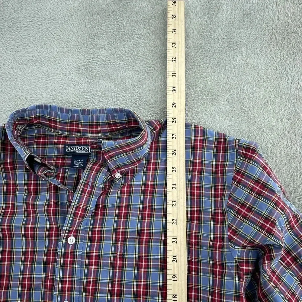 J. Crew Mens Plaid Button-Down Shirt Size 16-16.5 4263